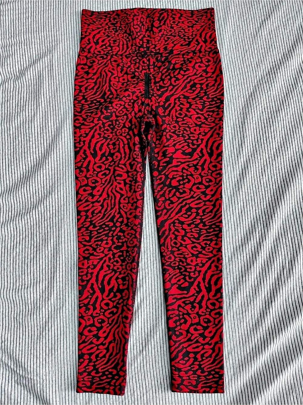 Red & Black Animal Print Two-Piece Matching Set - Picture 4 of 8